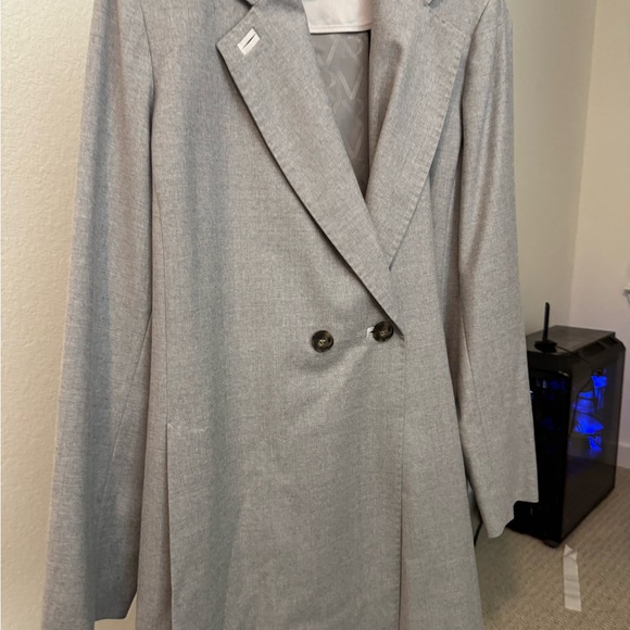 Marina Rinaldi Gray Double-Breasted Blazer - Picture 5 of 15